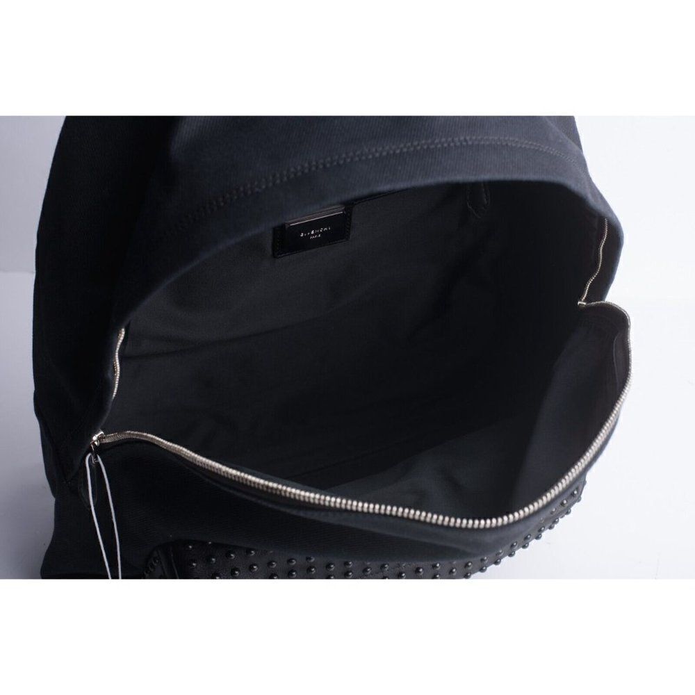 GIVENCHY Unisex Bookbag CI Back Pack Black Large Studded Canvas Leather NWT - Picture 9 of 10